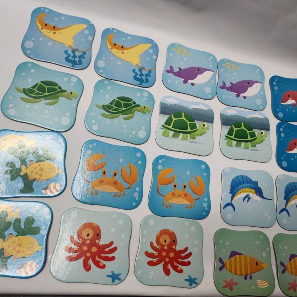 Kids Memory Game Tiles – Craft Squares – Mixed Lot of 26